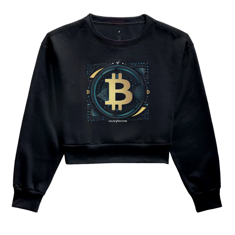 Moletom Cropped Bitcoin Gold