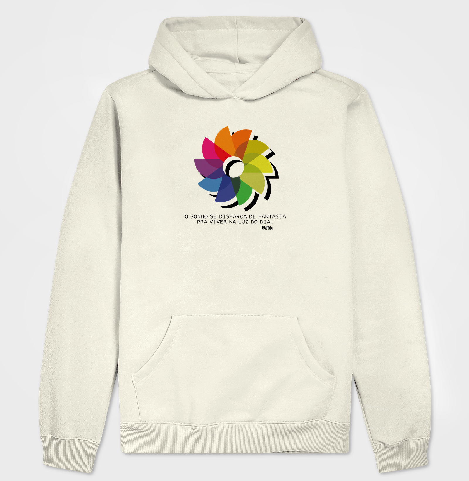 MOLETOM HOODIE SLIM "DIA" / FLOR DO SOL