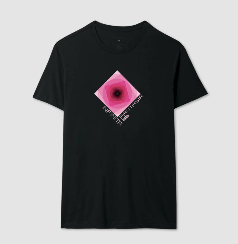 T-SHIRT "INFINITA FANTASIA" / MAGENTA ESTAMPA MÉDIA