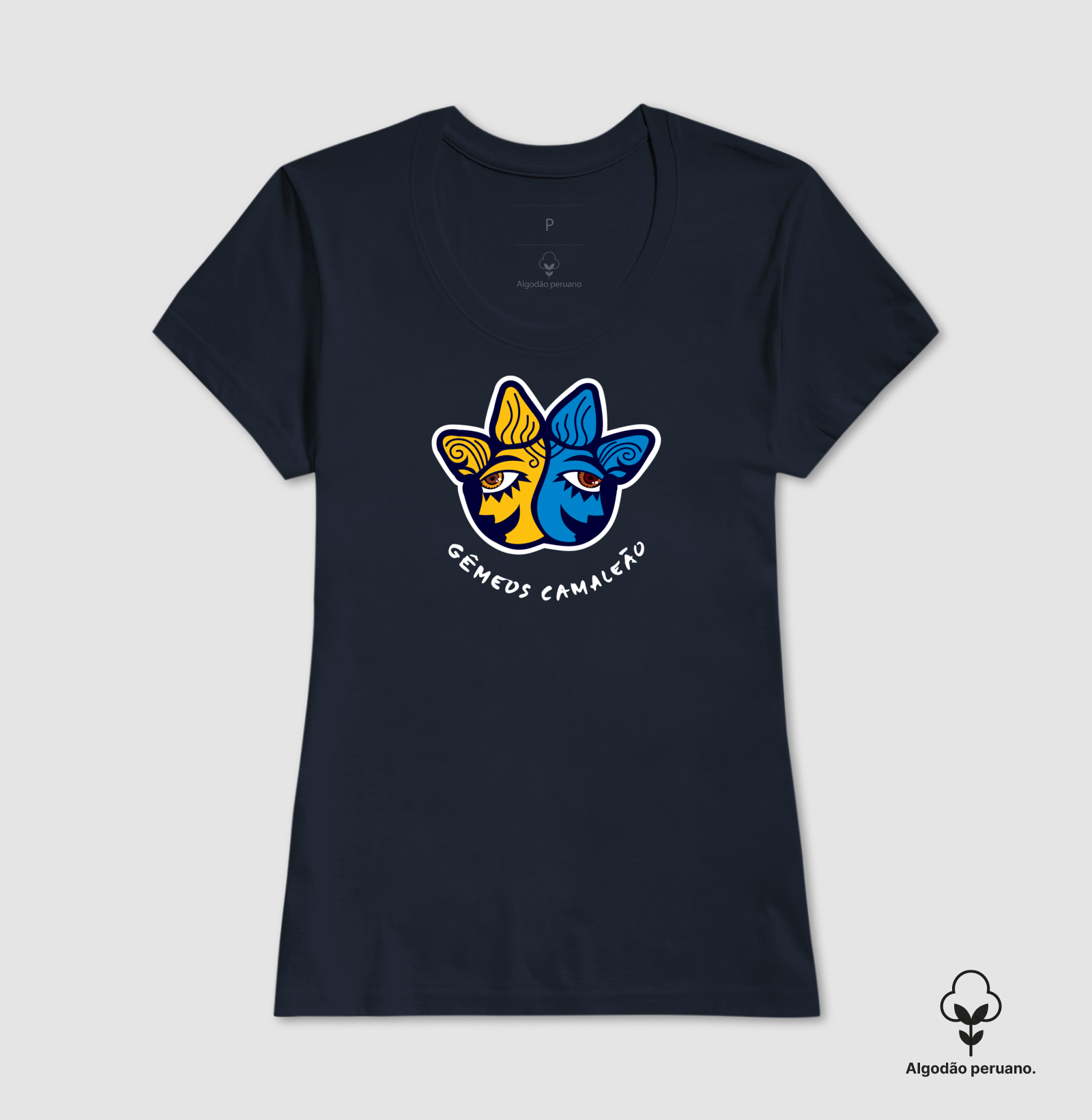 Camiseta Premium Feminina Camaleão Signos - Gêmeos - Algodão Pima