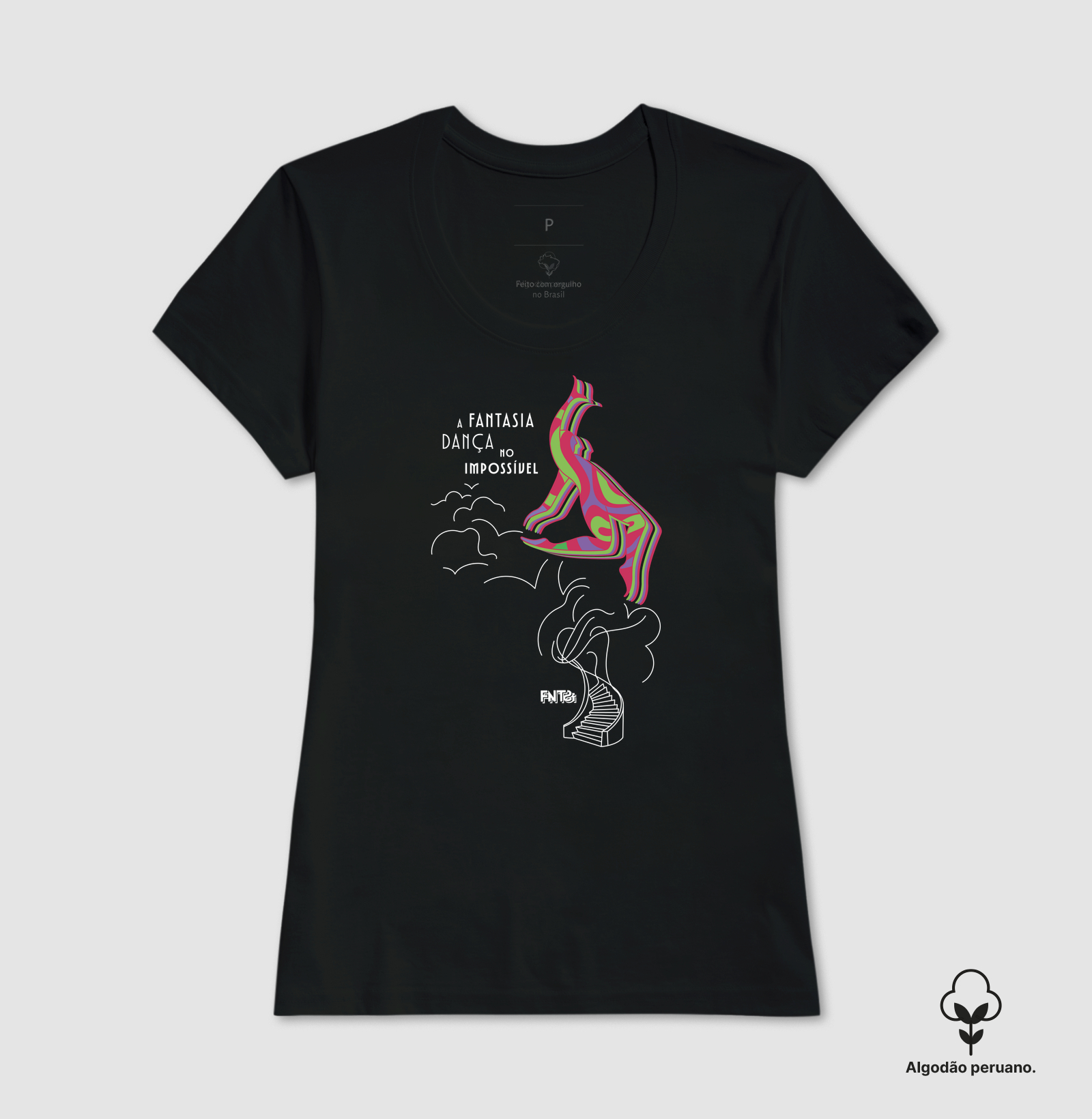 T-SHIRT "FANTASIA" / DANÇA NO IMPOSSÍVEL (ALGODÃO PERUANO)