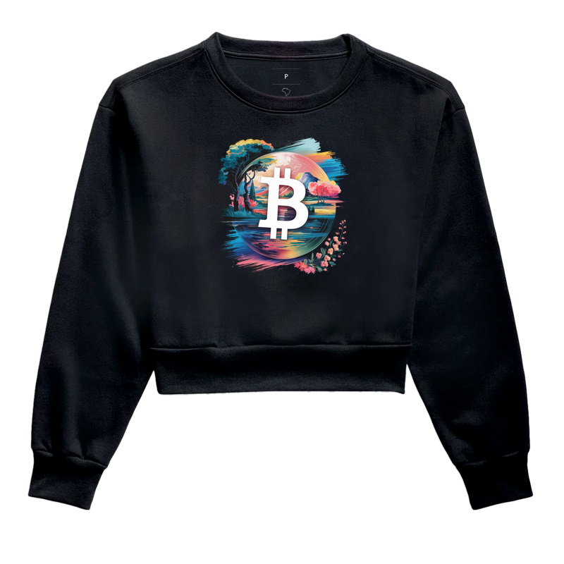 Moletom Cropped Bitcoin Art R2