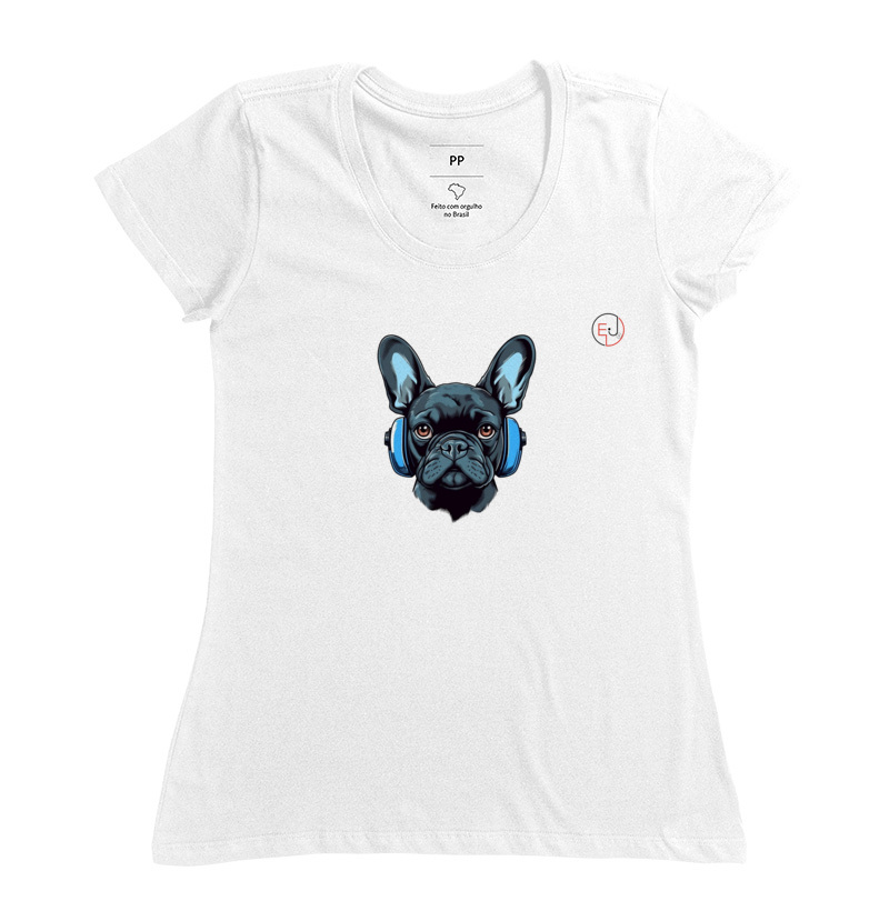 Camiseta Manga Curta Bulldog Francês