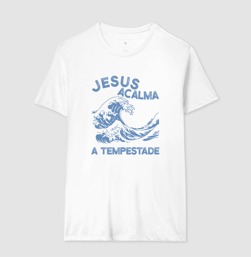 Camiseta Cristã, Jesus Acalma A Tempestade