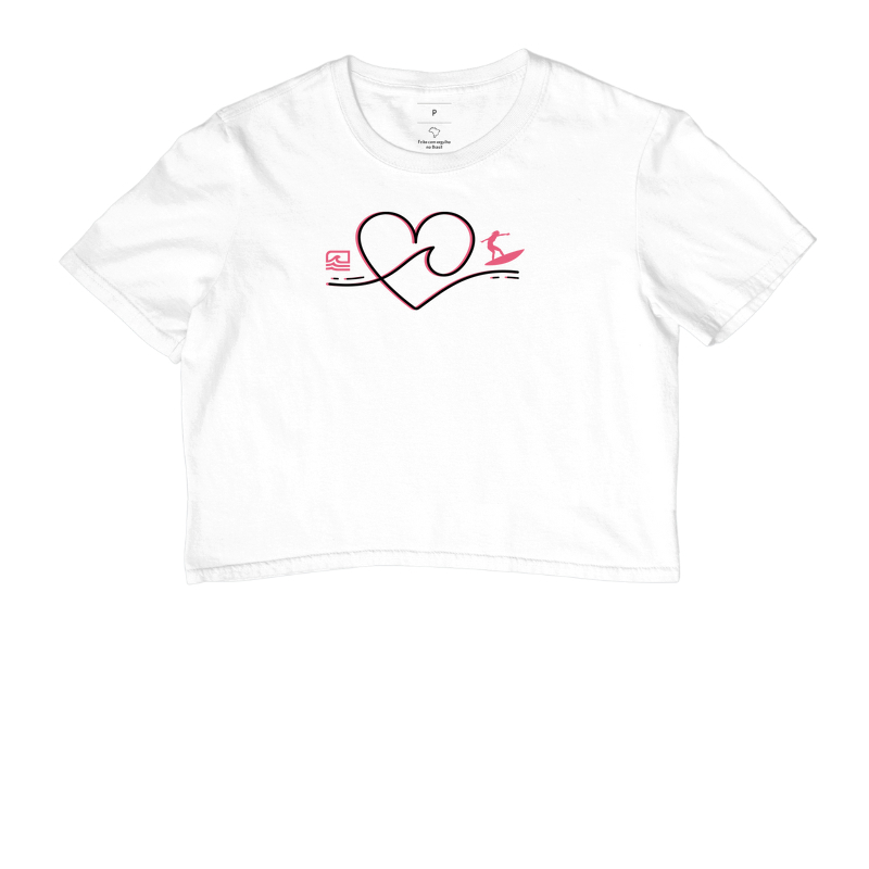 Camiseta Cropped "Amor pelas Ondas"