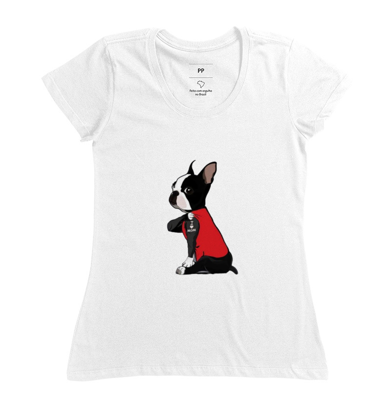 Camiseta feminina buldog