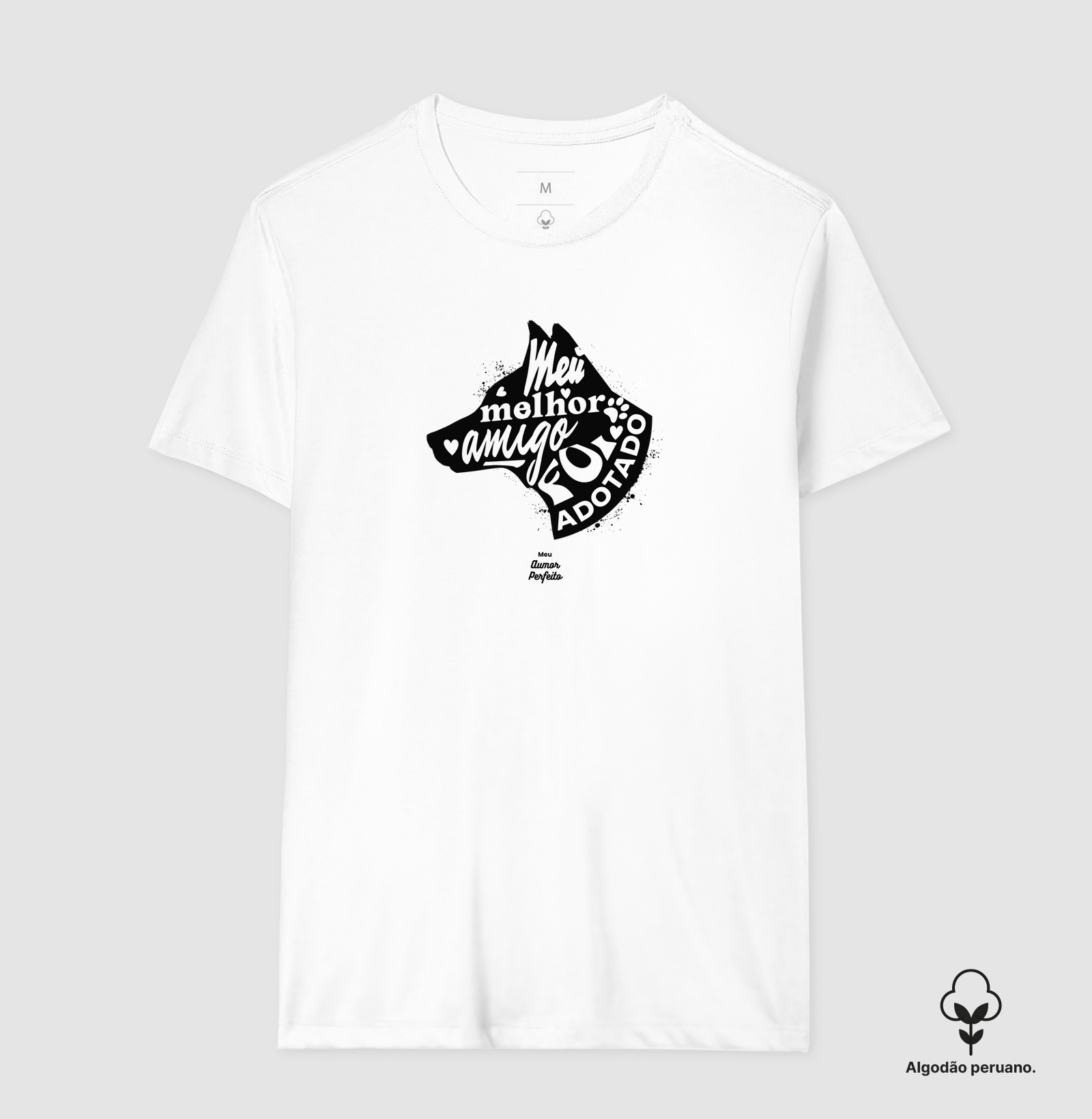 Camiseta Algodão Peruano - Aumor Silhueta Adotado
