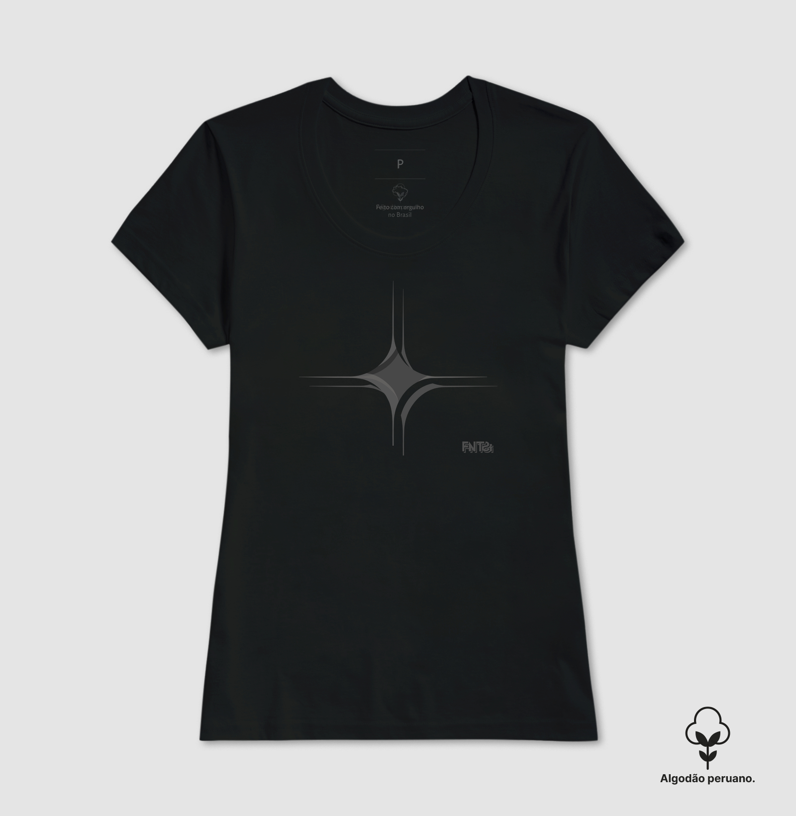 T-SHIRT "NOITE" / ESTRELA SOLITÁRIA (ALGODÃO PERUANO)