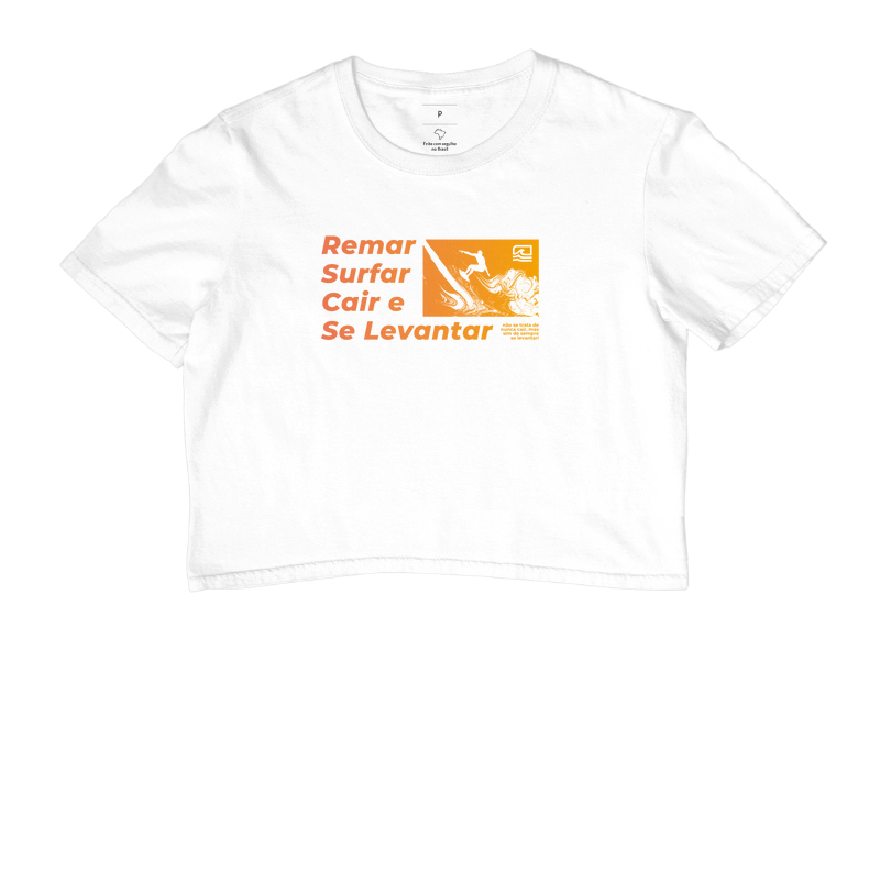 Camiseta Cropped "Cair e se Levantar"