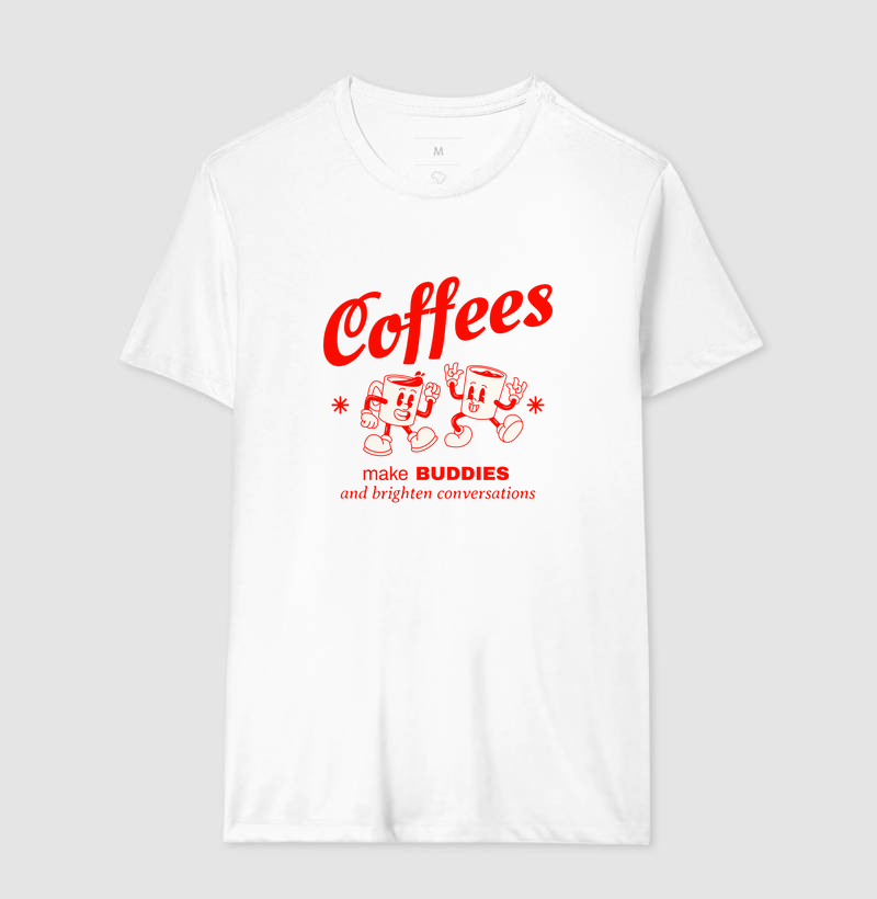 Camiseta Over Coffe Make Buddies