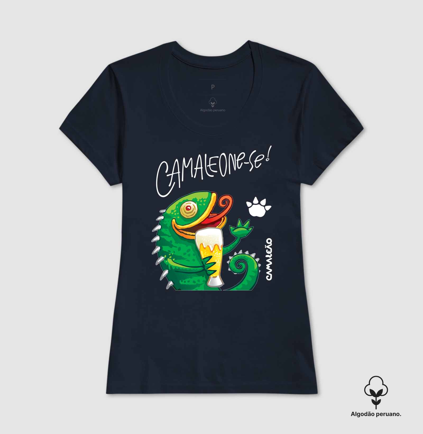 Camiseta Premium Feminina Camaleão - Camaleone-se Chopp