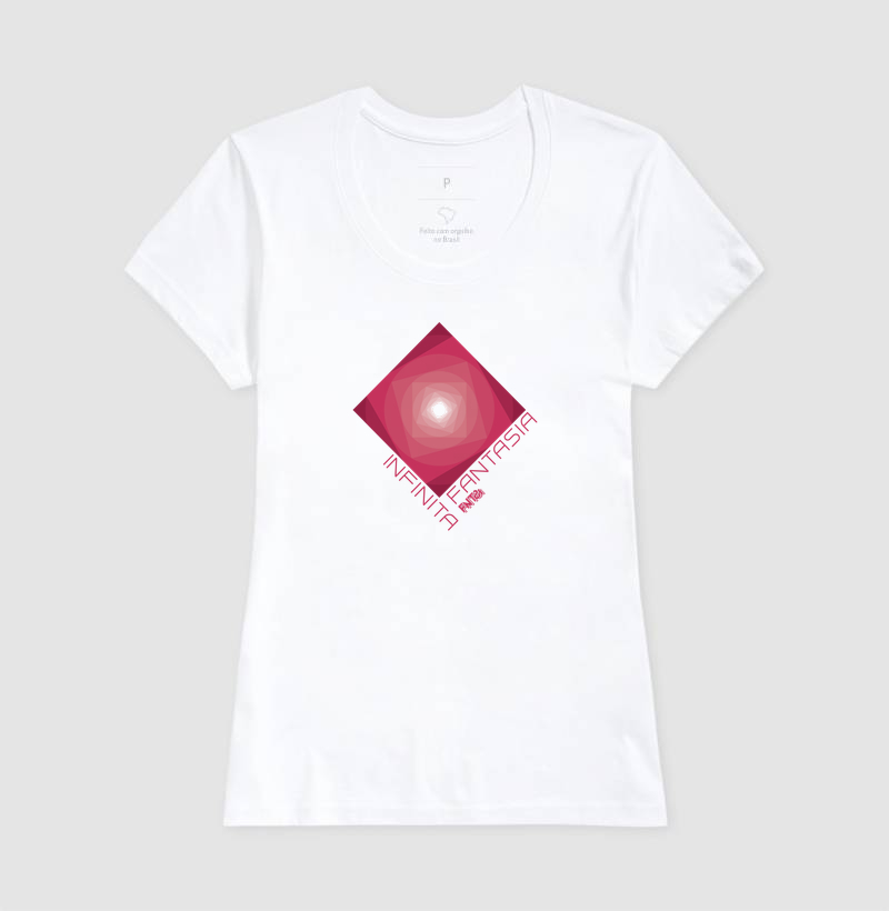 T-SHIRT "INFINITA FANTASIA" / MAGENTA ESTAMPA MÉDIA