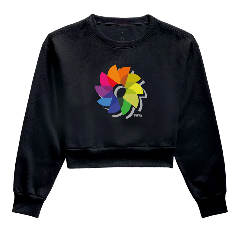 MOLETOM CROPPED "DIA" / FLOR DO SOL 2