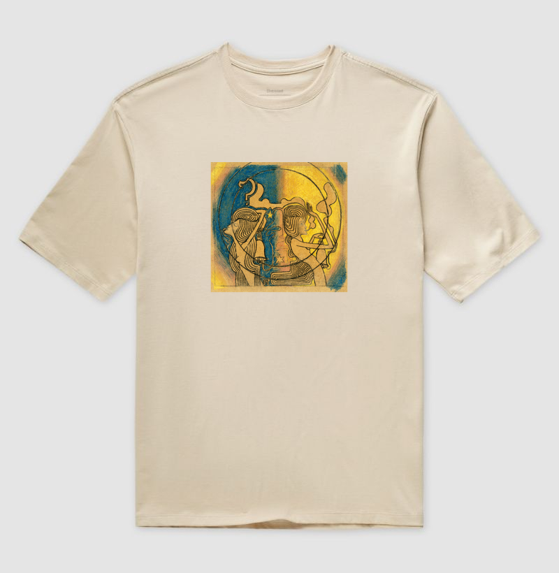 Two stylized female figures