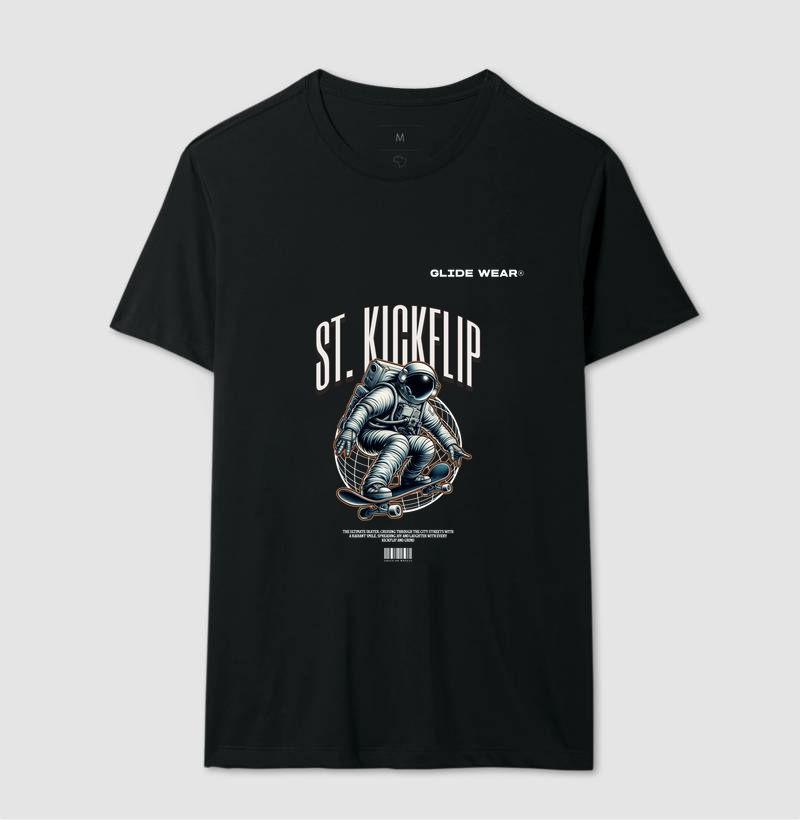 Camiseta Preta ST.KICKFLIP
