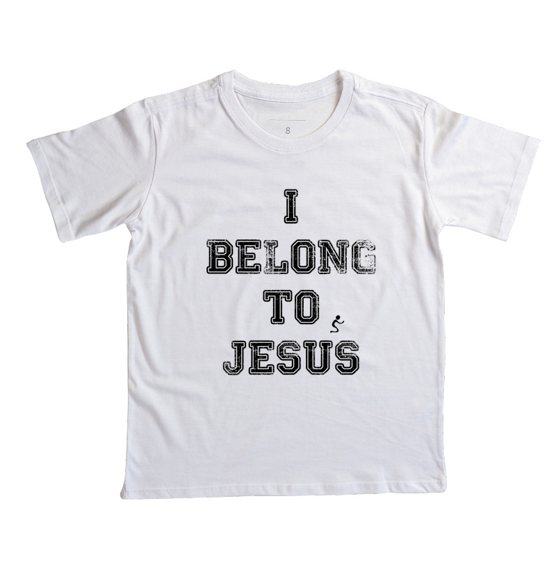 Camiseta Infantil I Belong to Jesus – Moda Cristã com Estilo e Propósito | Semeador Store