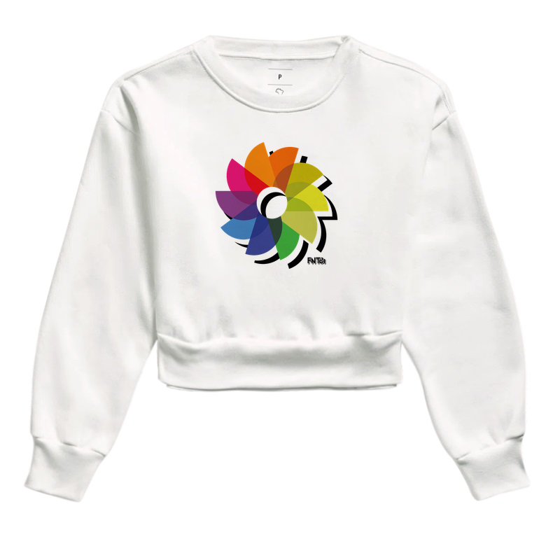 MOLETOM CROPPED "DIA" / FLOR DO SOL 2 