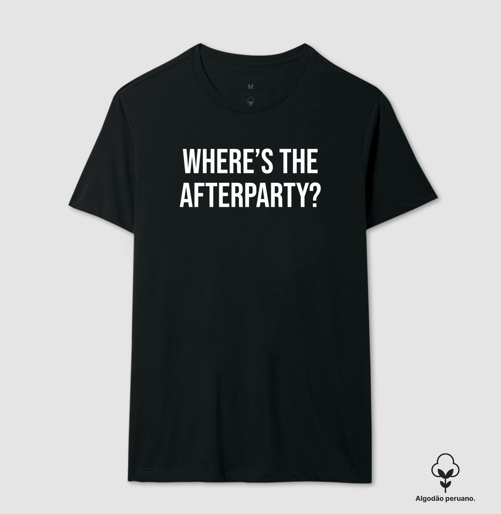 where's the afterparty | camiseta de algodão pima premium