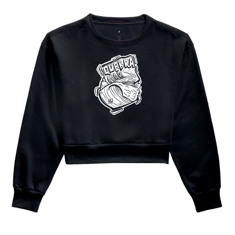 Moletom Cropped Quebra Mar Graffiti - PB