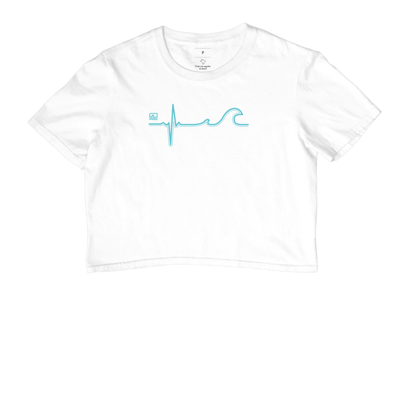 Camiseta Cropped "No Ritmo das Ondas"
