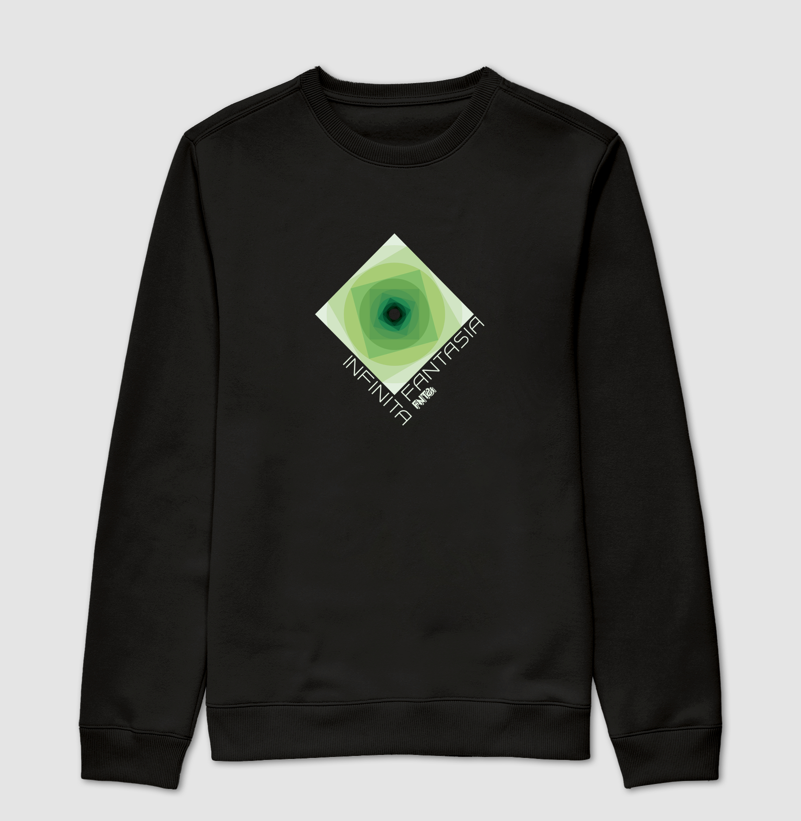 MOLETOM SUÉTER SLIM "INFINITA FANTASIA" / VERDE ESTAMPA MÉDIA