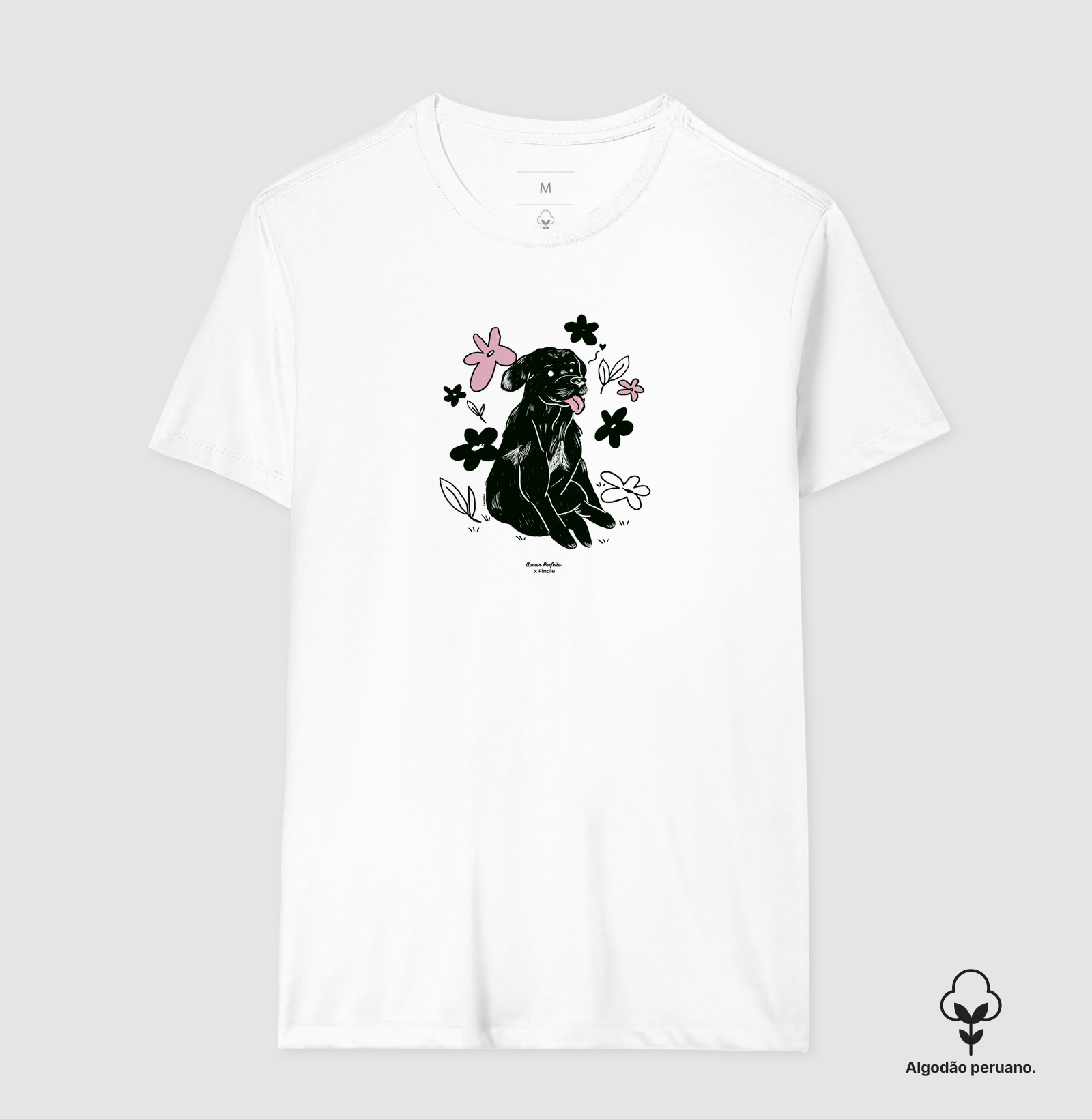 Camiseta Algodão Peruano - Aumor Não tem Raça - Pedrão