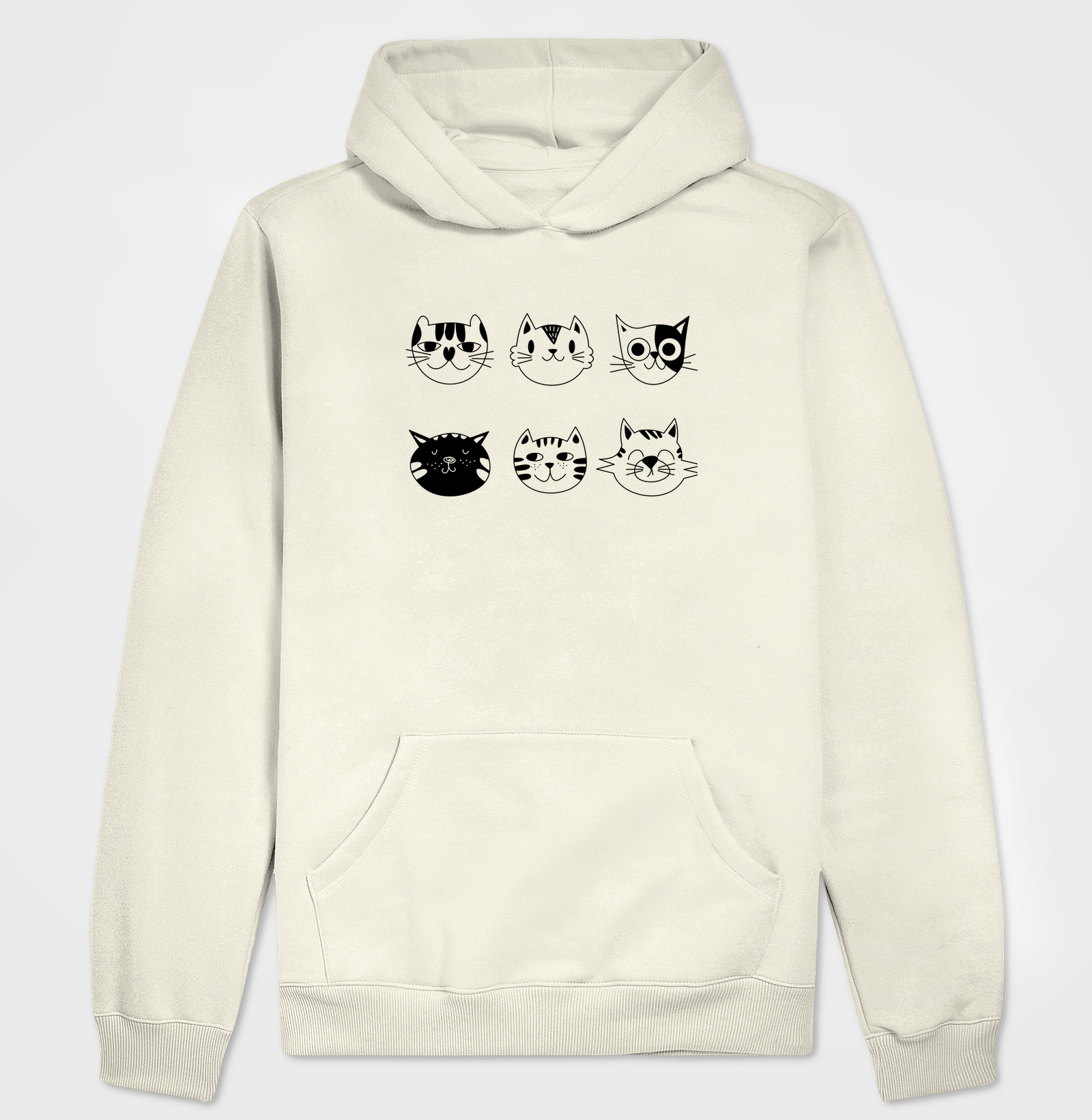 Moletom Hoodie Cat Faces