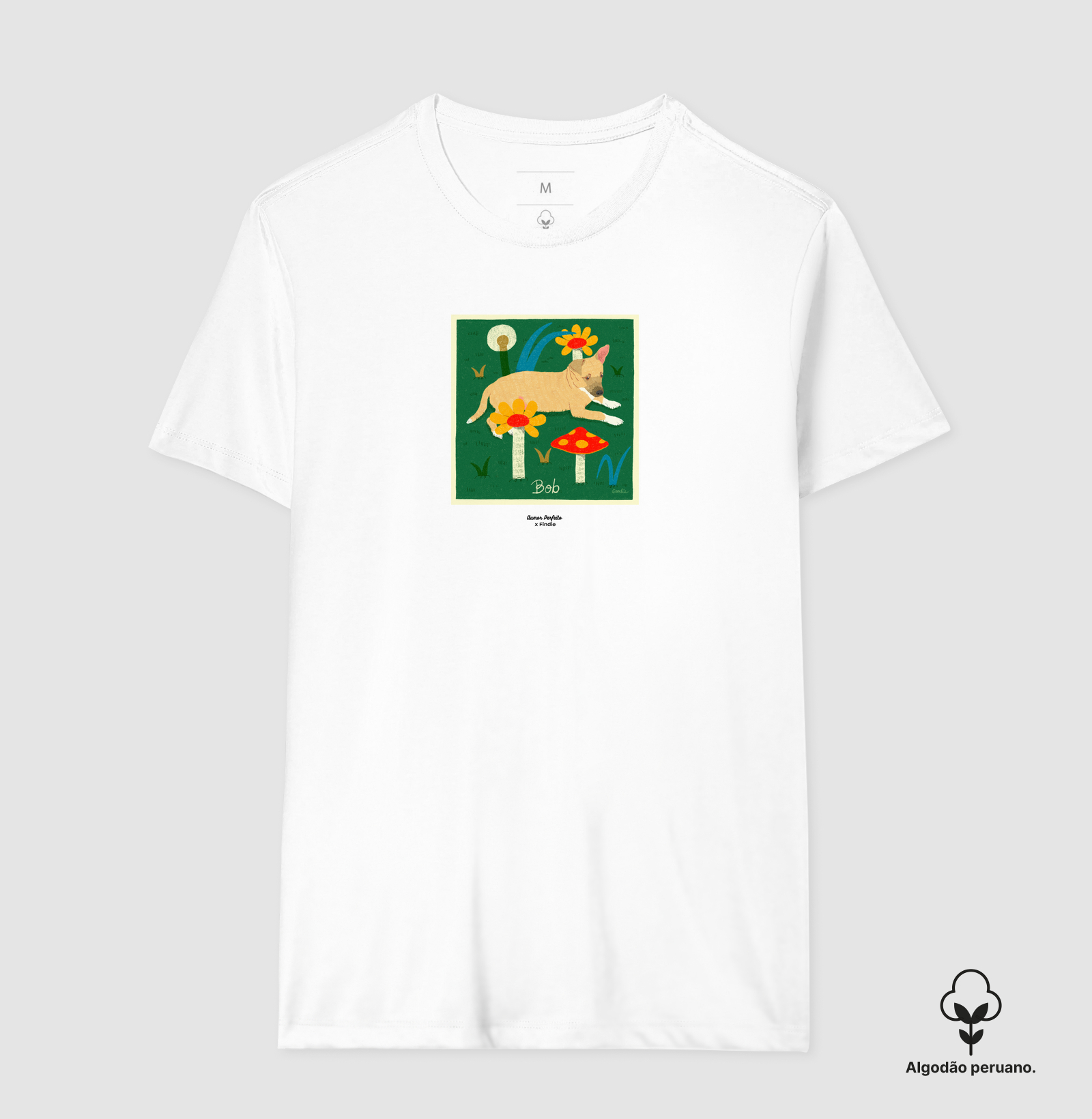 Camiseta Algodão Peruano - Aumor Não tem Raça - Bob