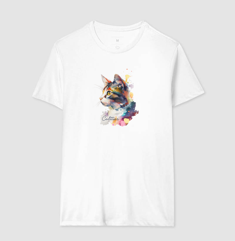Camiseta Aquarela Gatinho