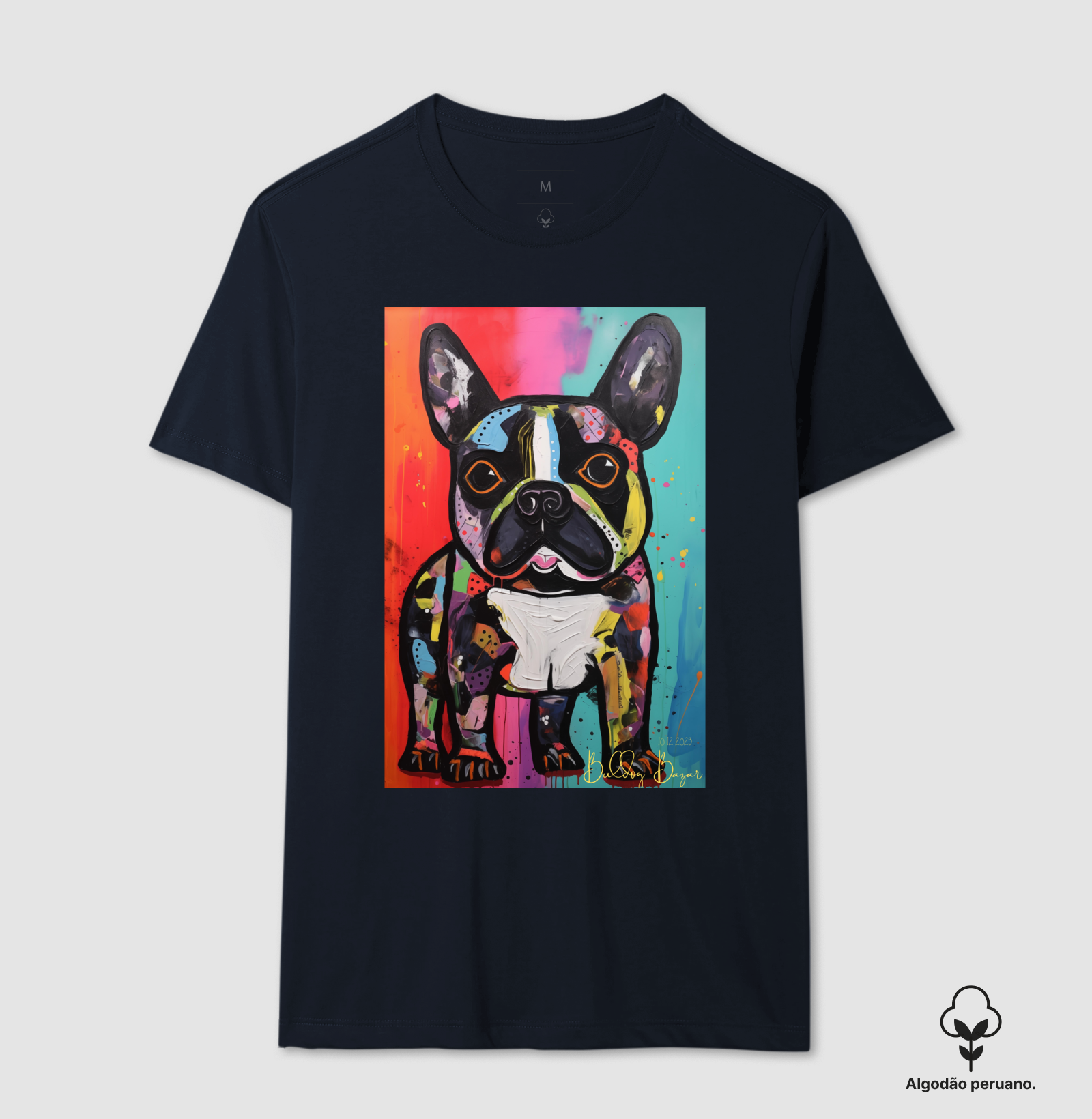 Camiseta Premium Bulldog Francês "Picasso Perdido II"