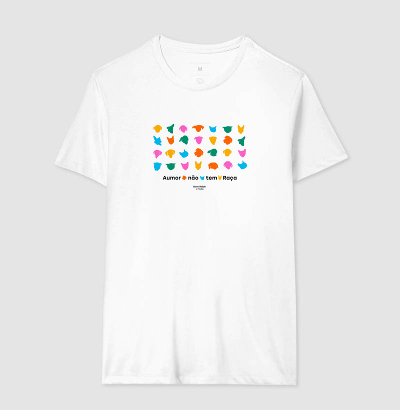 Camiseta - Aumor Não tem Raça - Silhueta