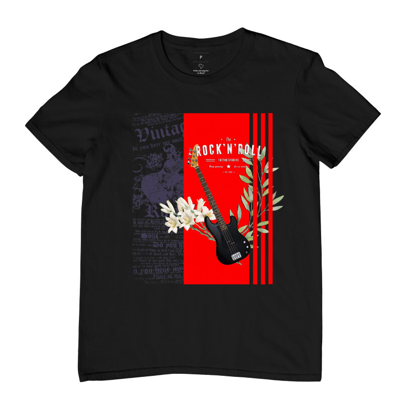 ROCK'N ROLL GUITAR | Preta Masculina