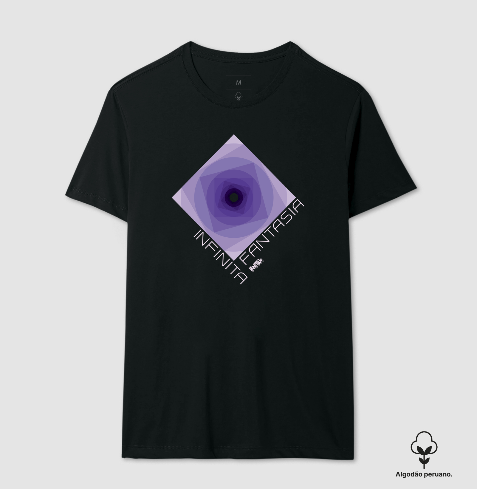 T-SHIRT "INFINITA FANTASIA" / ROXO ESTAMPA GRANDE (ALGODÃO PERUANO)