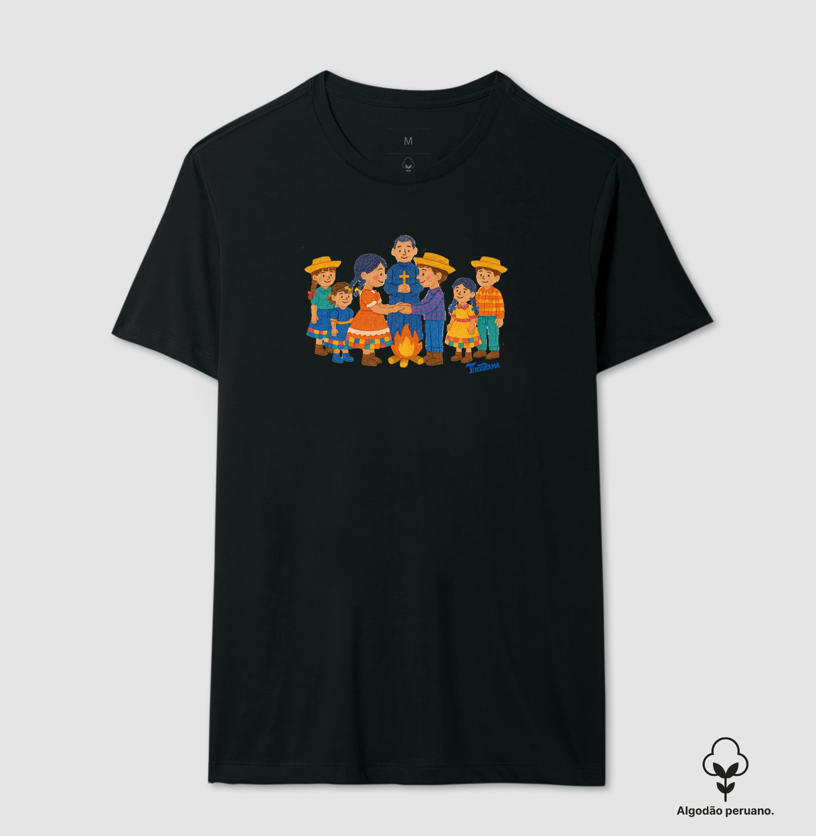 Camiseta de Algodão Peruano "casamento junino"