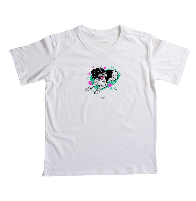 Camiseta Infantil - Aumor Não tem Raça - Fumaça