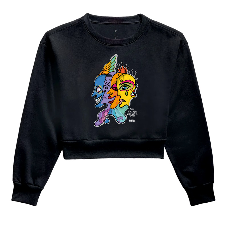 MOLETOM CROPPED "DIA" / MÁSCARAS