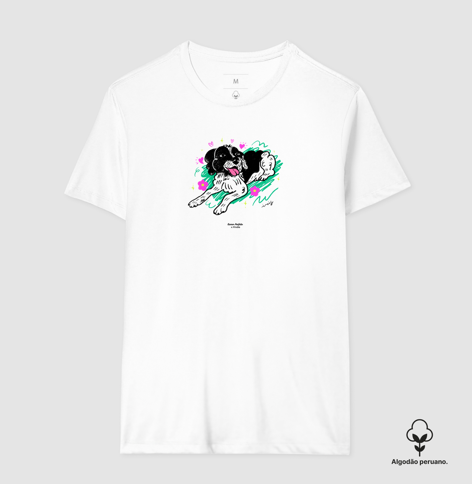 Camiseta Algodão Peruano - Aumor Não tem Raça - Fumaça