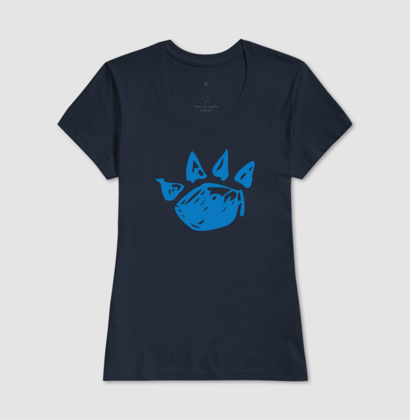 Camiseta Feminina Camaleão Pata Grafite