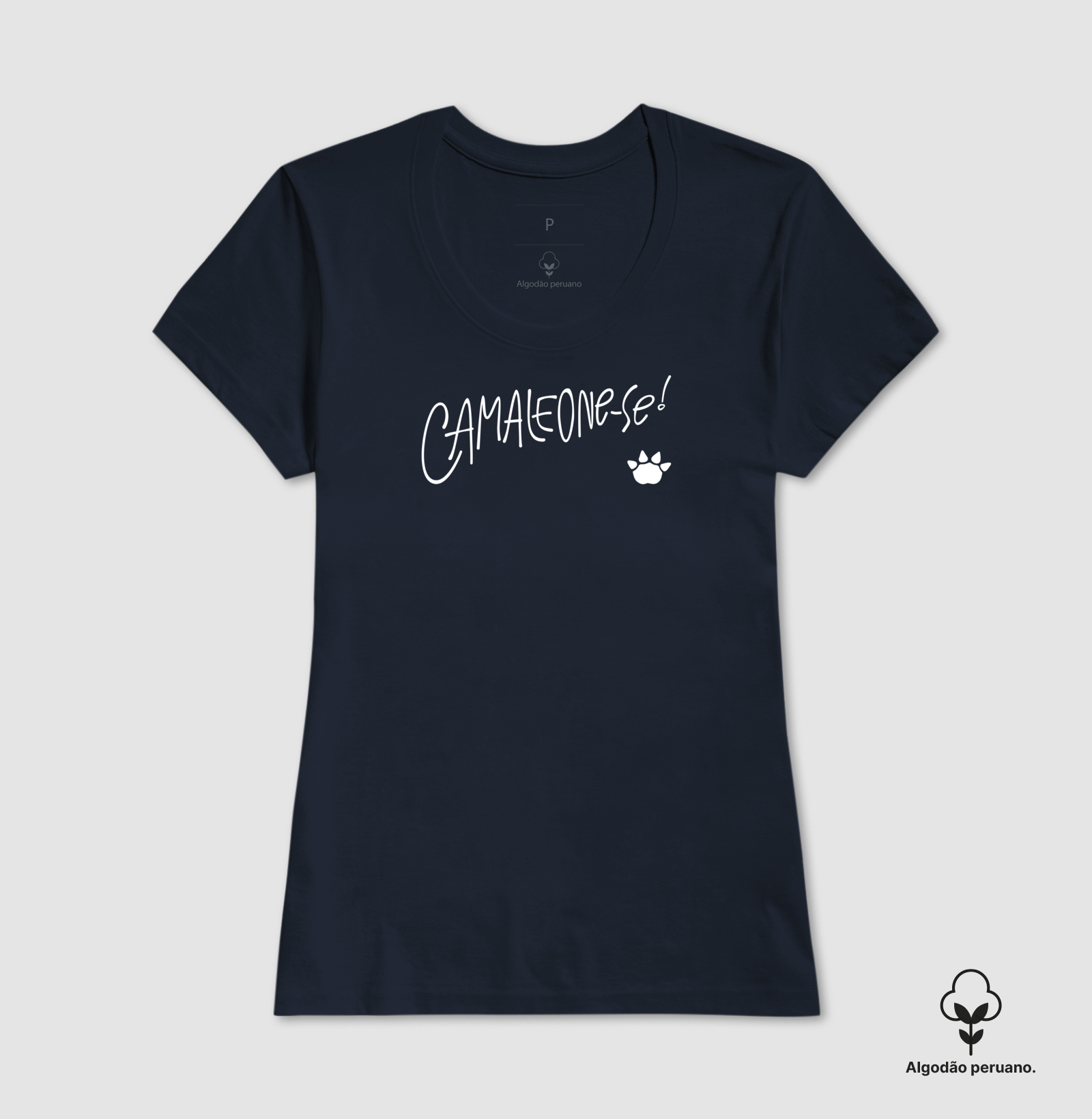 Camiseta Premium Feminina Camaleão - Camaleone-se Nome