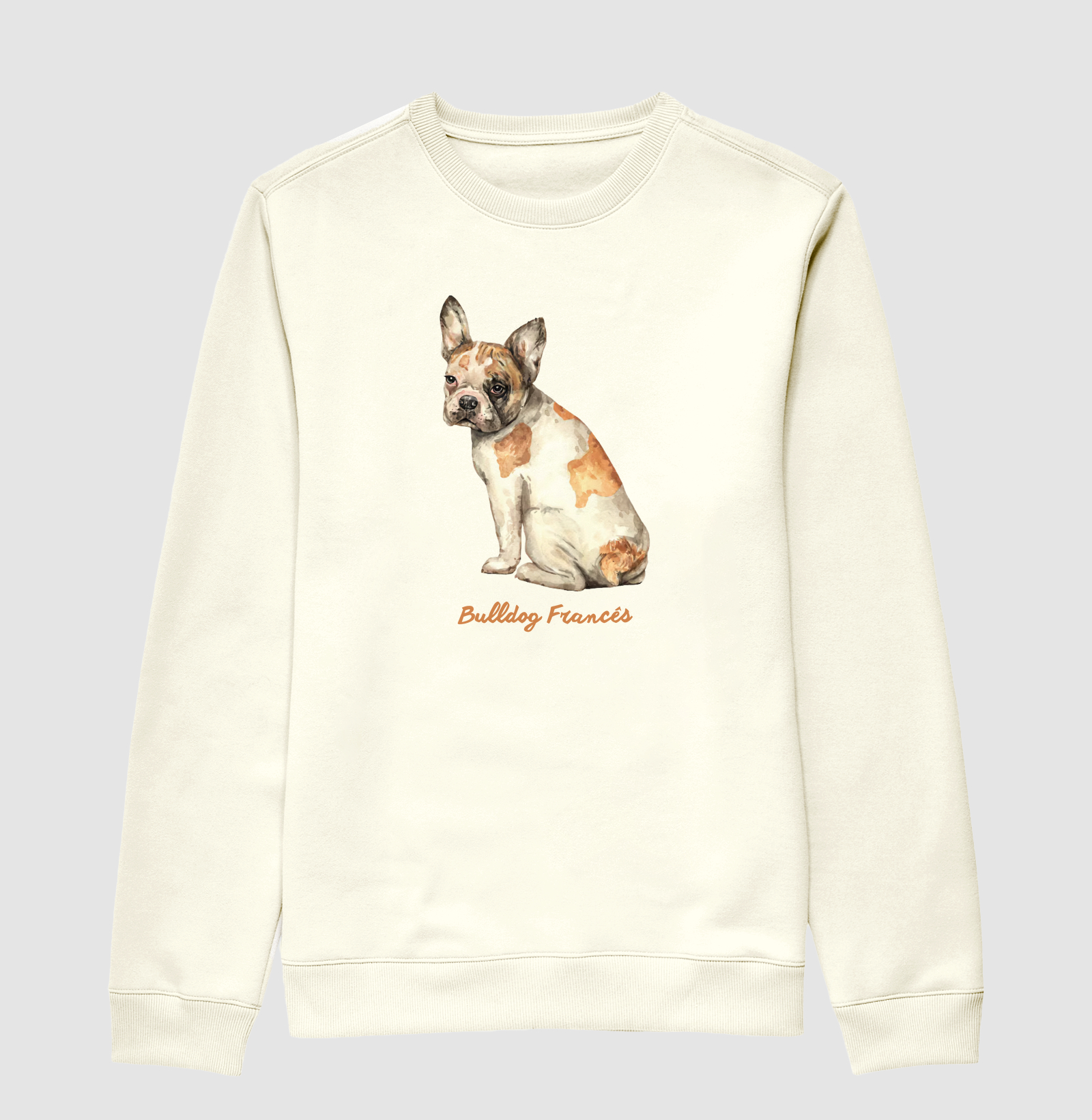 Moletom Sueter Slim Bulldog Francês Aquarela