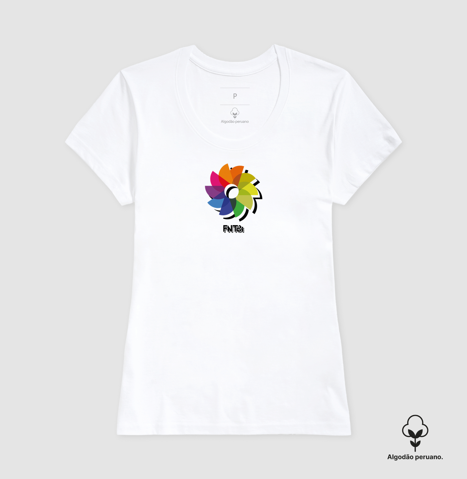 T-SHIRT "DIA" / FLOR DO SOL PEQUENA (ALGODÃO PERUANO)