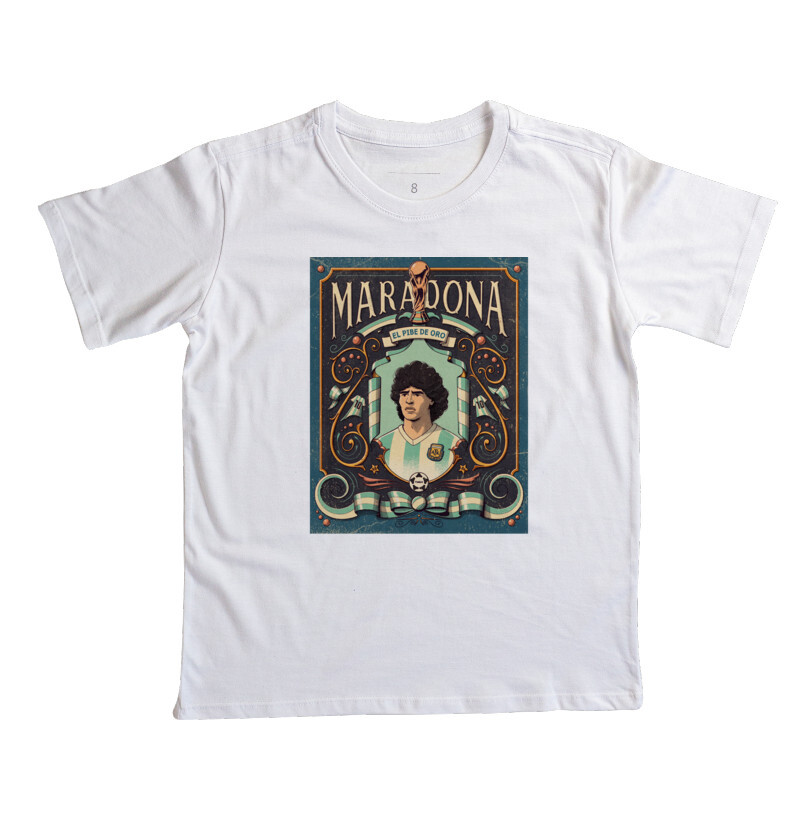 Camiseta Infantil Maradona "El Pibe de Oro"
