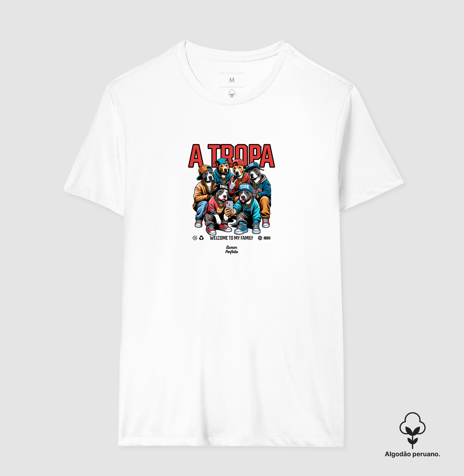 Camiseta Algodão Peruano - Aumor A Tropa