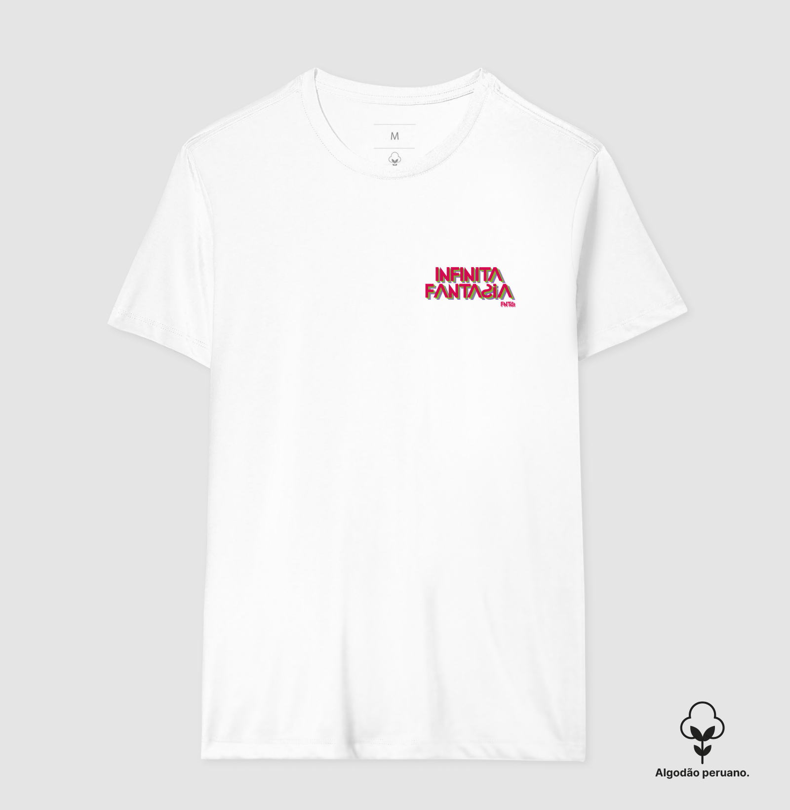 T-SHIRT "INFINITA FANTASIA" / LETTERING MINI (ALGODÃO PERUANO)