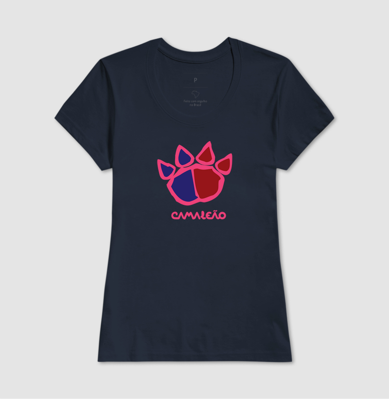 Camiseta Feminina Camaleão Pata Arte