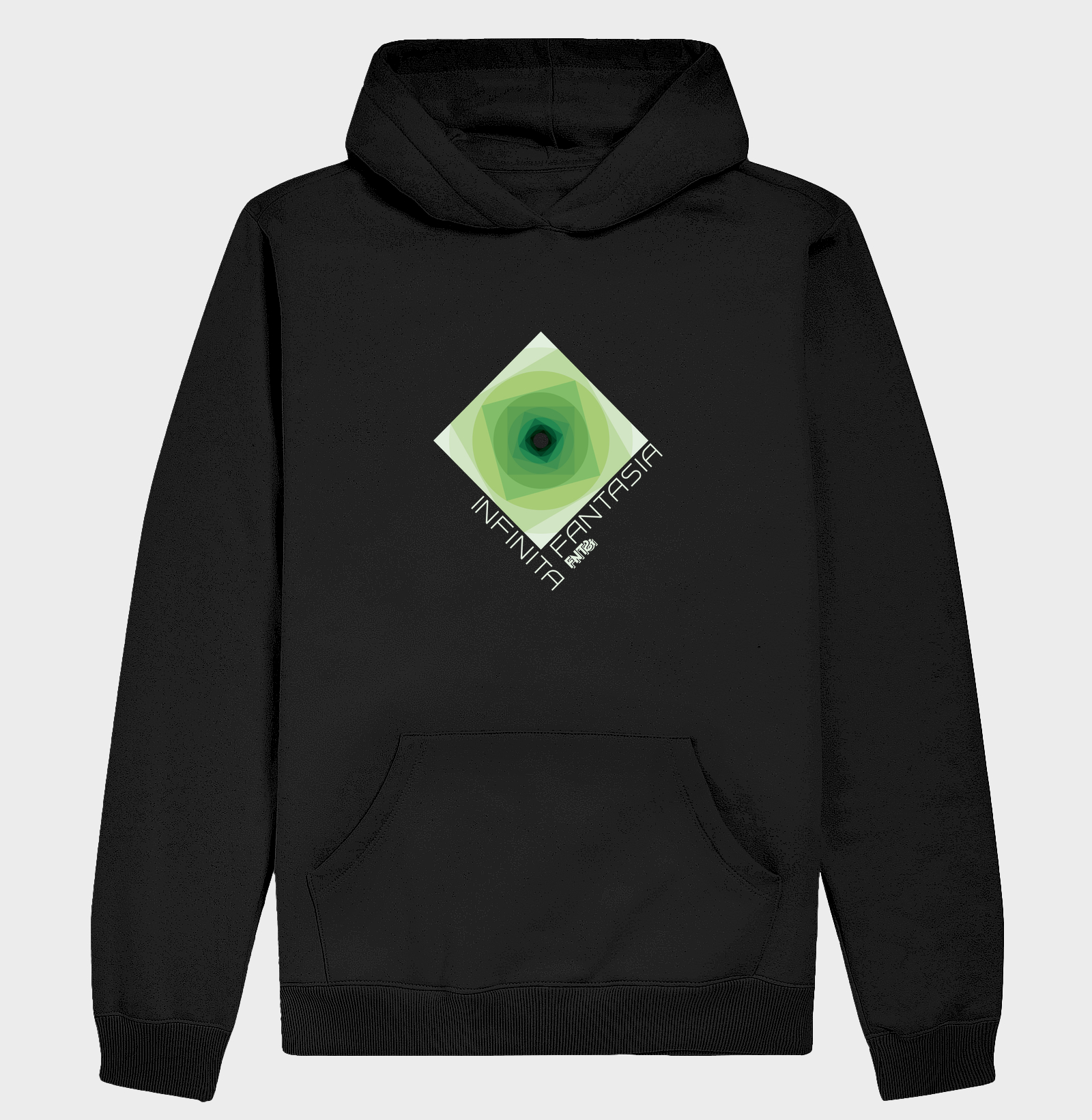 MOLETOM HOODIE SLIM "INFINITA FANTASIA" / VERDE ESTAMPA MÉDIA