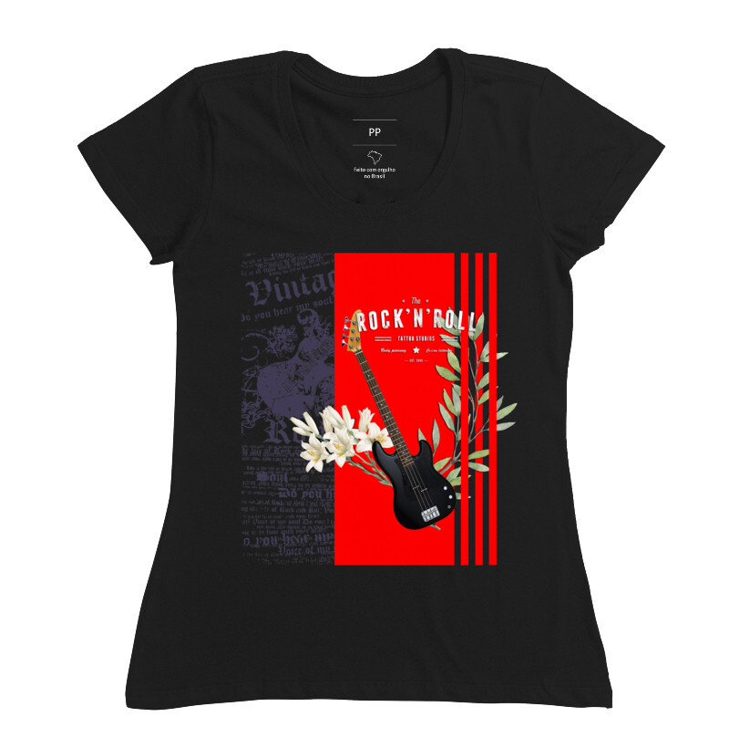 ROCK'N ROLL GUITAR | Preta Feminina
