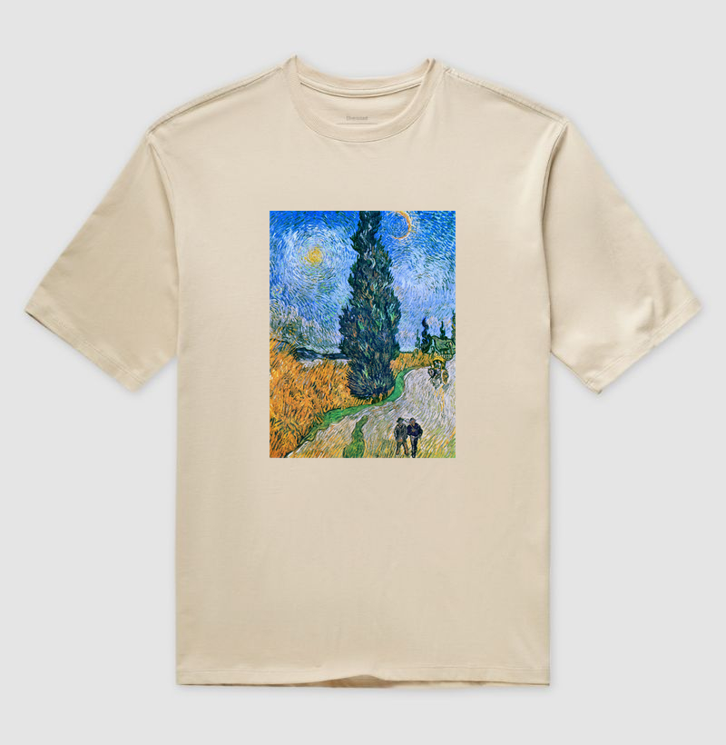 Vincent van Gogh's Road with Cypress and Star