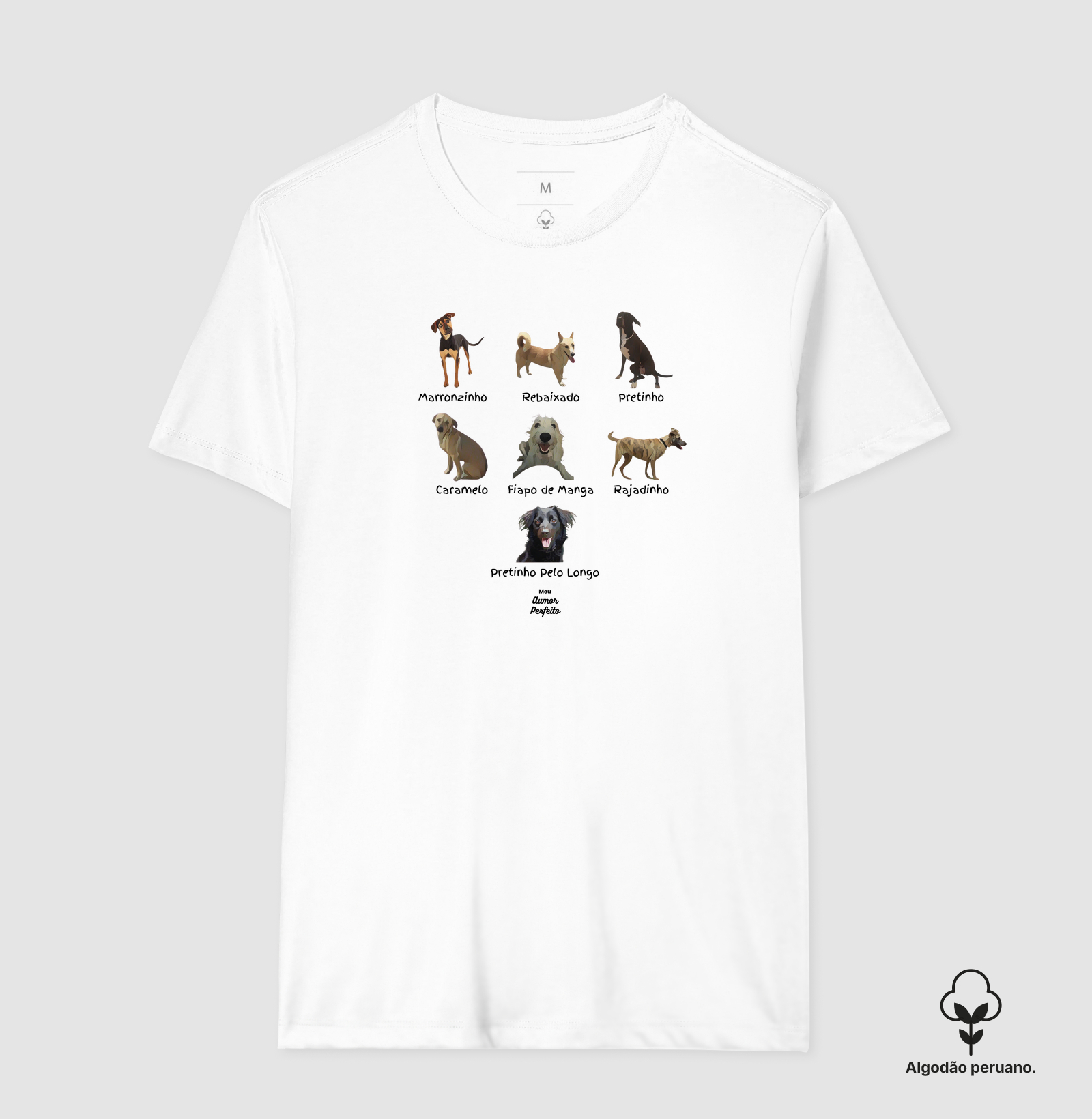 Camiseta Algodão Peruano - Aumor Muitas Raças Definidas