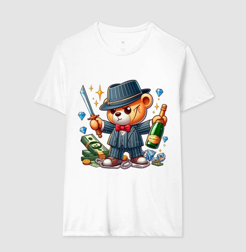 Camiseta Masculina Jhonathangster Baby Bear Celebration
